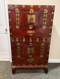 Vintage 'Nong' Chest With Korean Writings Inside