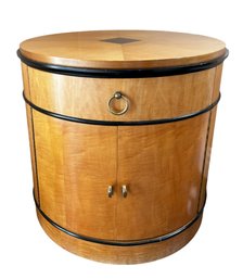 1990's National Mt. Airy Drum Table Biedermeier Style