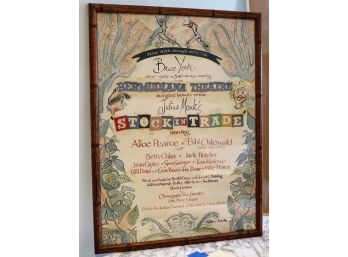 Vintage Hand Done 'stock In Trade' Theater Promotion