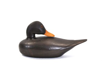 Vintage Wooden Duck Decoy, Signed RALF