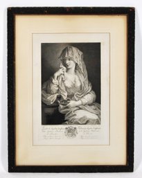 Angelika Kauffmann (1741 - 1807)  Female Figure With Oil Lamp Engraving