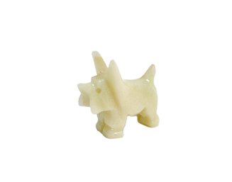 Vintage Carved Onyx Scottie Dog Miniature Figurine