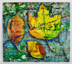 Thomas Deininger (American, B. 1970) Abstract Leaves Oil Painting