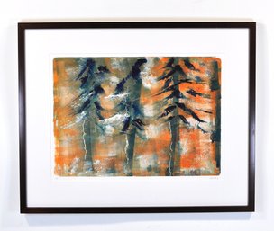 Roberta Segal (20th-21st Century) Abstract Trees Monotype, Artists Proof (1/1)