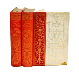 1891 ' The Last Days Of Pompeii' 2 Volumes Pompeiian Edition