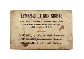 Unopened Antique Lyman Shot Gun Sights Envelope, Middlefield Conn., C. 19001920