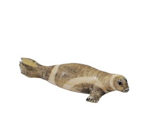 Wilfred Anowli, Signed Inuit Walrus Carving