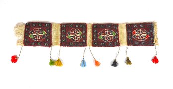 Strip Of 4 Vintage Miniature Tribal Wool Rugs