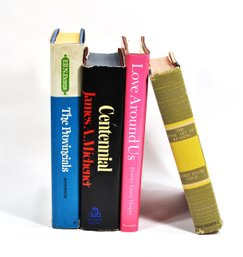 Group Of 4 Vintage First Edition Books - Michener Centennial, Cecil, Evans, Harper (1970s-1990s)