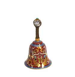 Vintage Chinese Cloisonné Enamel Hand Bell