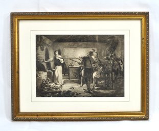 Albert Baur (1835 - 1906) 'The Martyr's Daughter' Antique Engraving