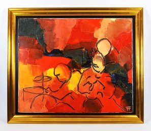 Thierry Faure (b. 1944, France) Abstract Expressionist - Trio Of Musicians