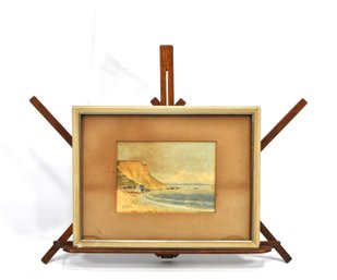 H. Thompson (dated 1900) Coastal Cliffs Watercolor