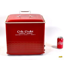 Vintage New Old Stock 1950s  Cola Cooler  Insulated Ice Chest With Original Box