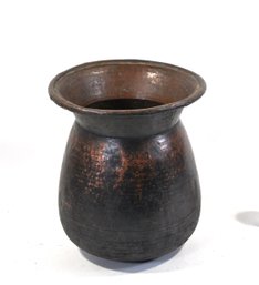 Large Antique Hand-Hammered Copper Water Pot / Vessel