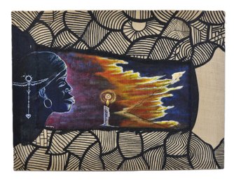 Nixon Leger (Haitian, 20th/21st C.) Mixed Media Painting On Canvas