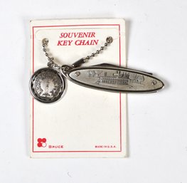 Miniature Stephen Foster Memorial White Springs FL Souvenir Keychain Knife
