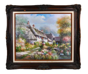 Howard Kimble (1907-1973) ' Little Cottage At The River' - Oil Painting