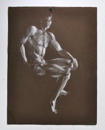 Nevart Dohanian (1918-2011) Double-Sided Male Figure & Portrait Study
