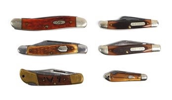 Vintage Pocket Knife Lot - Case, Old Timer,  Schrade, Imperial  Folding Knives