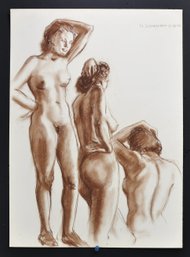 Nevart Dohanian (2018-2011) Nude Figure Studies, Dated 1940