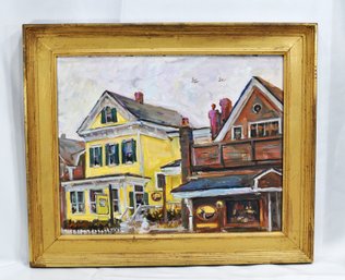 Kuklins (20th Century) Signed Streetscape Oil Painting