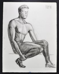 Nevart Dohanian (2018-2011) Academic Male Nude Study, 1937