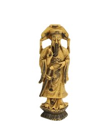 Vintage Chinese Carved Resin Figural Immortal / Deity Figure
