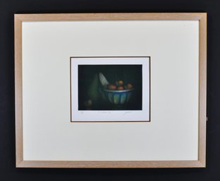 Laurent Schkolnyk (b. 1953, France) '4 Cherries Plus 1' Original Color Mezzotint