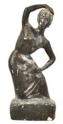 Vintage Plaster Sculpture Of Dancing Woman