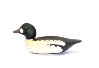 Vintage Hand-Carved Goldeneye Drake Duck Hunting Decoy