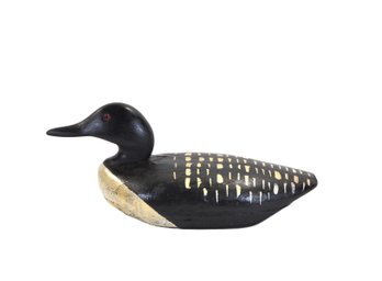 Vintage Hand-Carved Common Loon Duck Hunting Decoy