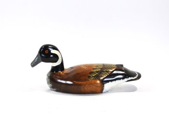 Vintage Decorative Hand-Carved Duck Decoy By ' Decorative Crafts Inc.'