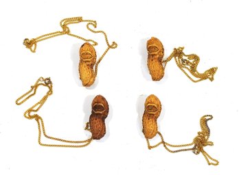 Vintage Jimmy Carter Smiling Peanut Political Pendant Necklaces