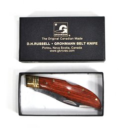 Grohmann D.H. Russell Mini Lock Blade Folding Knife Rosewood – Canada – Boxed