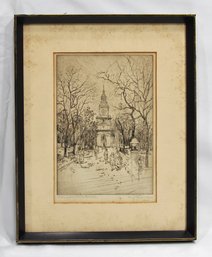William J. Thomson (American, 20th C.) Independence Hall, Philadelphia Etching, 1924
