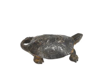 Vintage Gilt  Metal Turtle Figurine / Paperweight