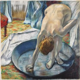 Edgar Degas  'The Tub' Color Lithograph, Signed & Numbered COA
