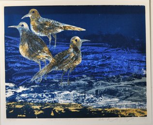 Howard Bradford (American, 20th Century) ' Birds & Sand #2' Serigraph, 1973