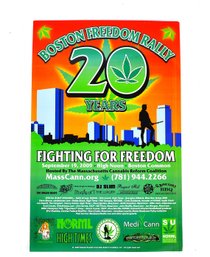 Lot 24 Boston Cannabis Freedom Rally 2009 Posters - 20 Years Fighting For Freedom
