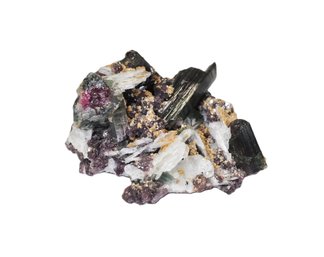 Watermelon Tourmaline Crystal Specimen In Quartz Matrix