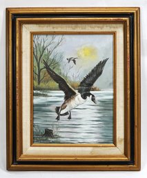 Sally Dembry (mid-20th Century) Canada Goose Oil Painting