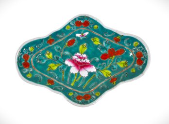 Antique Chinese Porcelain Turquoise Bowl Dish