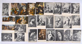 Lot 27 Vintage Spanish Religious Postcards  Murillo & Others
