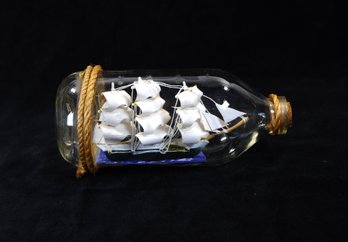 Vintage Ship In A Bottle Nautical Decor