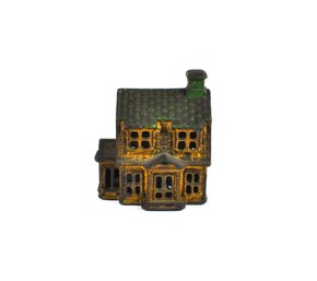 Antique A.C. Williams Miniature Cast Iron Colonial House Still Bank / Coin Bank