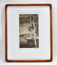 Shigeki Kuroda (b. 1953 Japanese)  ' White Tree' Etching, Signed & Numbered