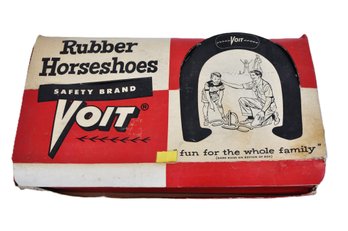 Vintage Voit Rubber Horseshoes Set With Original Box
