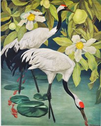 Jessie Arms Botke (1883-1971) 'Enchanted Pool' Vintage Lithograph