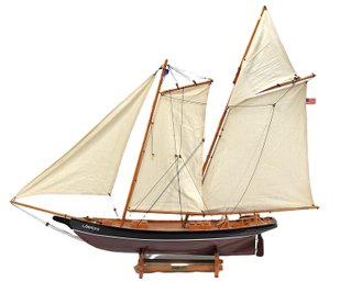 Large Wooden 'America 1851' Schooner Sailboat Model With Stand - 39' Long